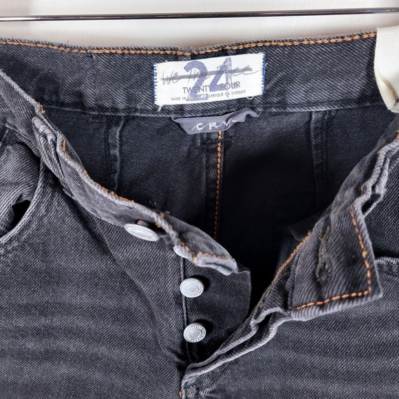 We The Free Free People Crvy Siren Black Low Rise Jeans Size 24 Y2K Style Jeans - Picture 4 of 10